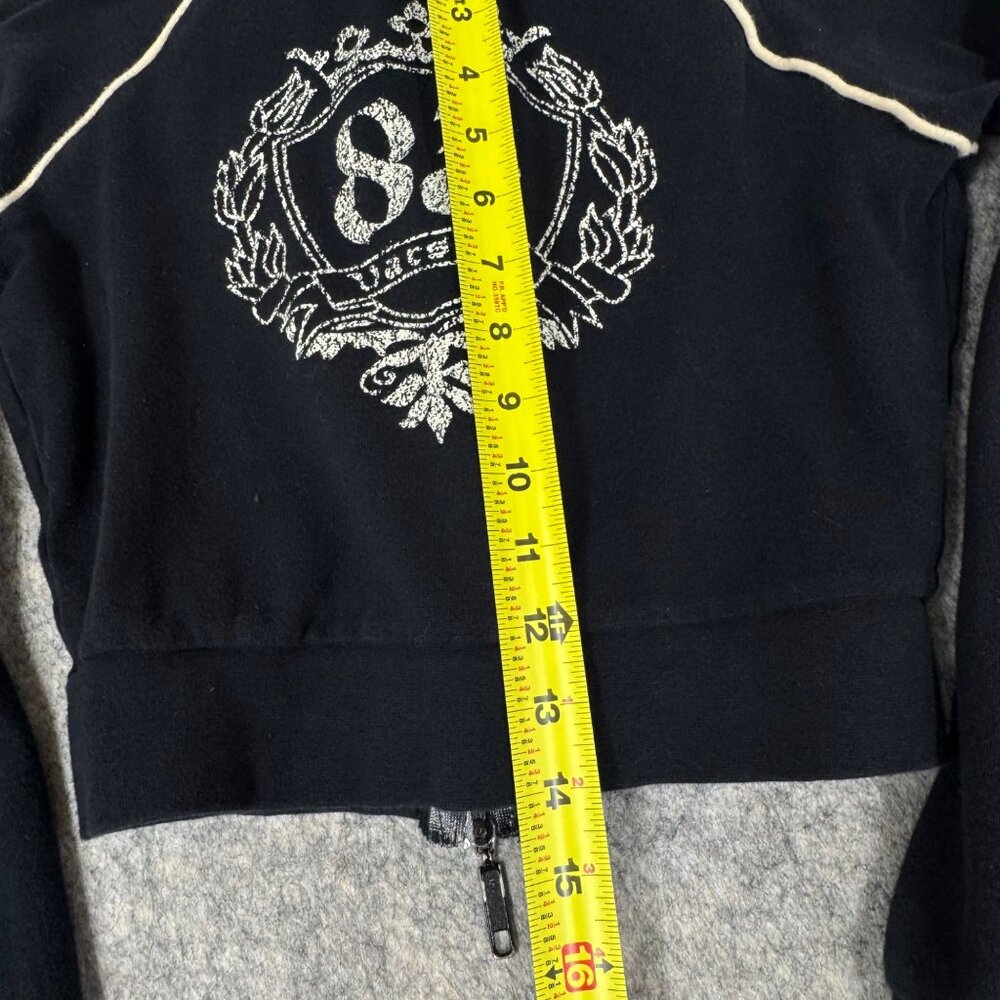 Vintage Anchor Blue Track Jacket Zip Up Cropped Small Graphic Navy Blue - Picture 9 of 10